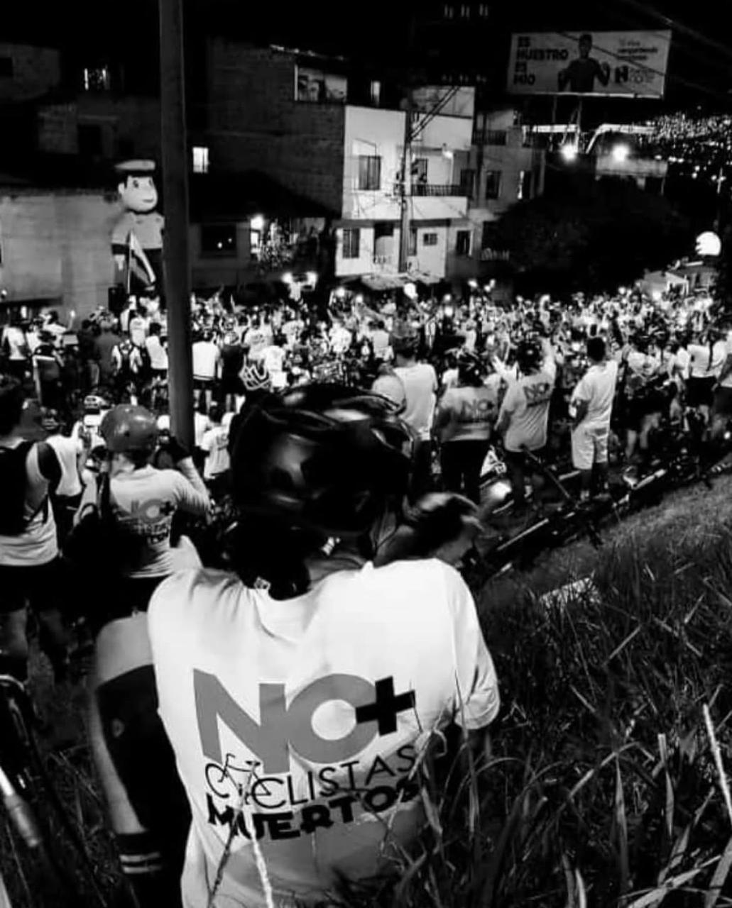 Fotografía original de No Más Ciclistas Muertos
